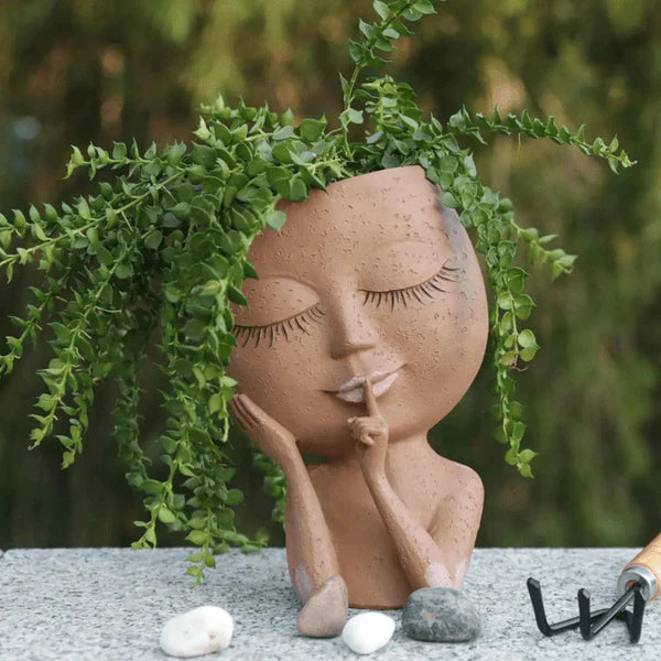pot head succulent Lady Face Planter – NextGenGardening