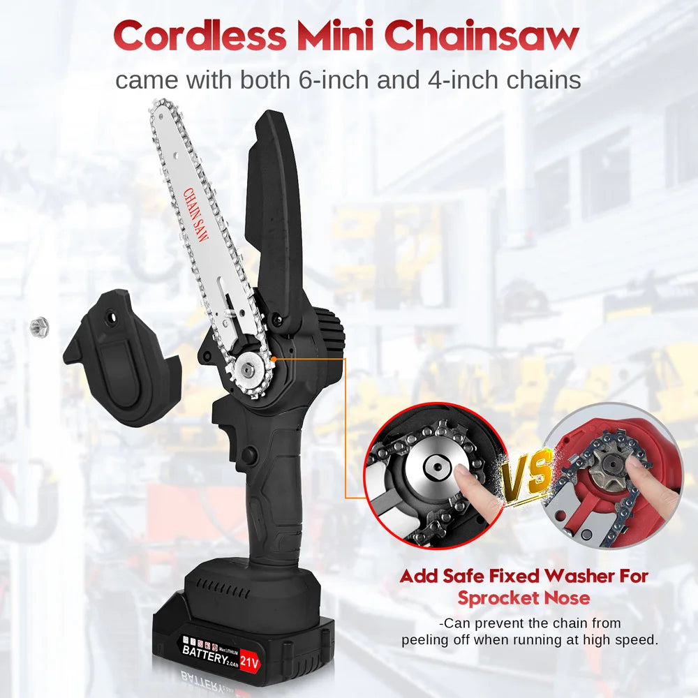 NextGen 6-Inch Cordless Mini Chainsaw