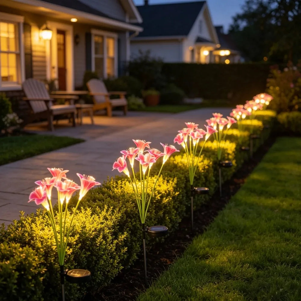 Solar Lily Flower Lights