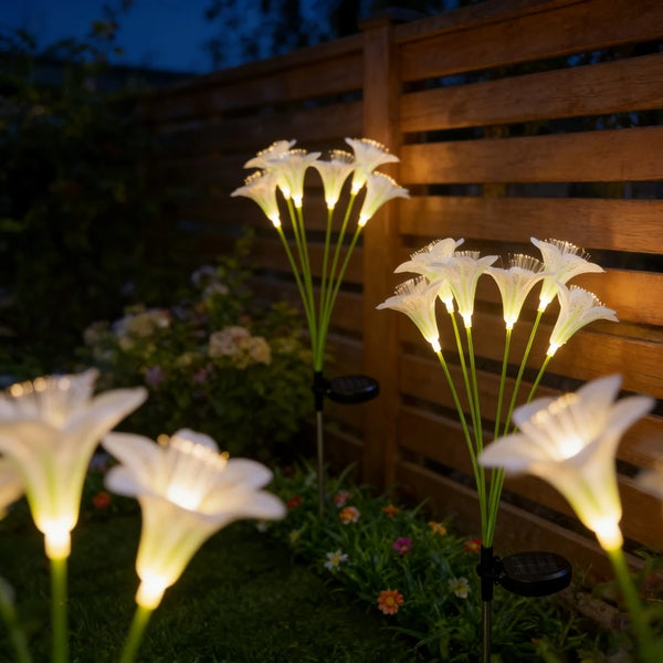 solar flower lily lights outdoor SolarSunflower®