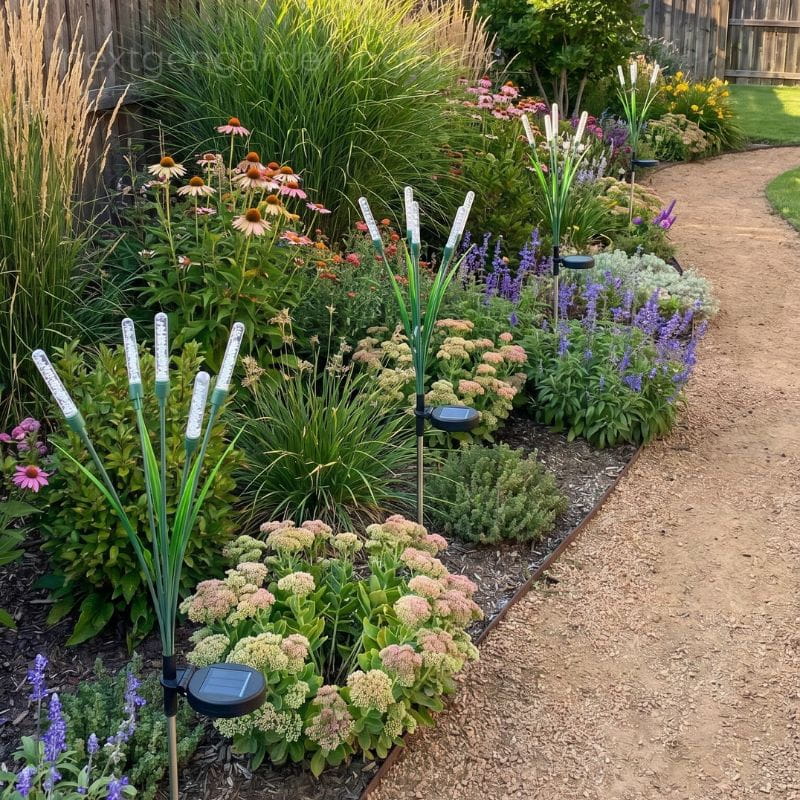 Swaying Solar Cattail Reed Lights