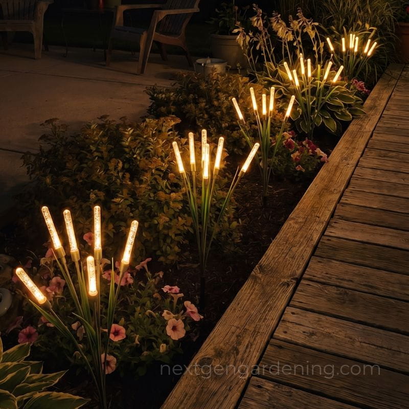 Swaying Solar Cattail Reed Lights