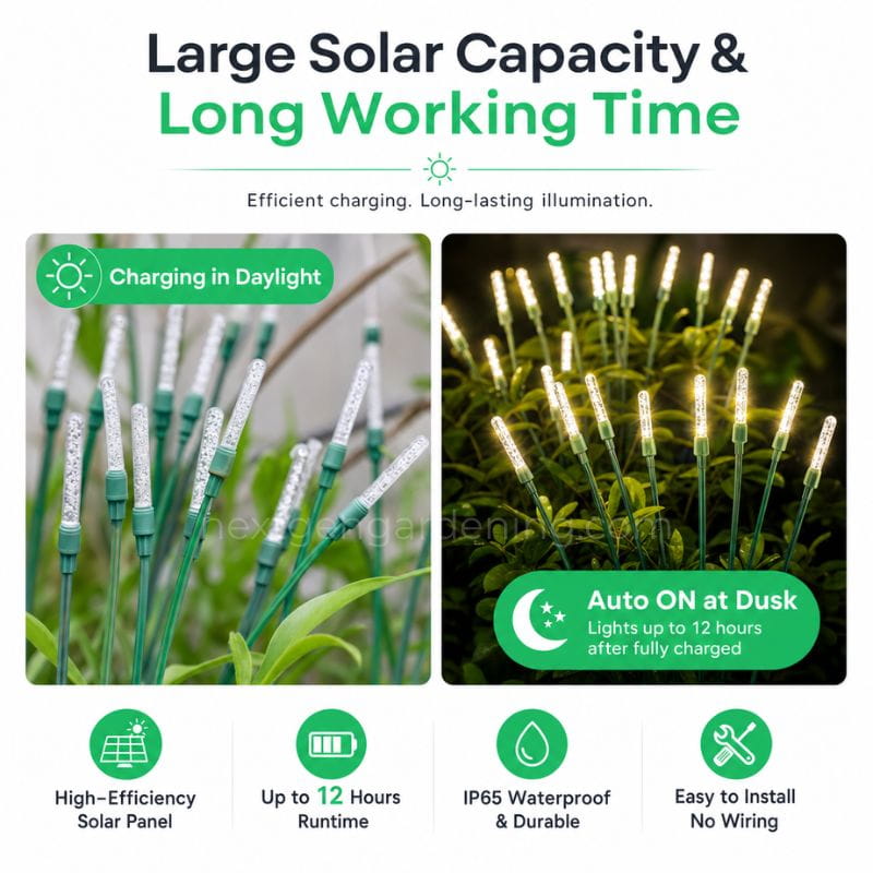 Swaying Solar Cattail Reed Lights