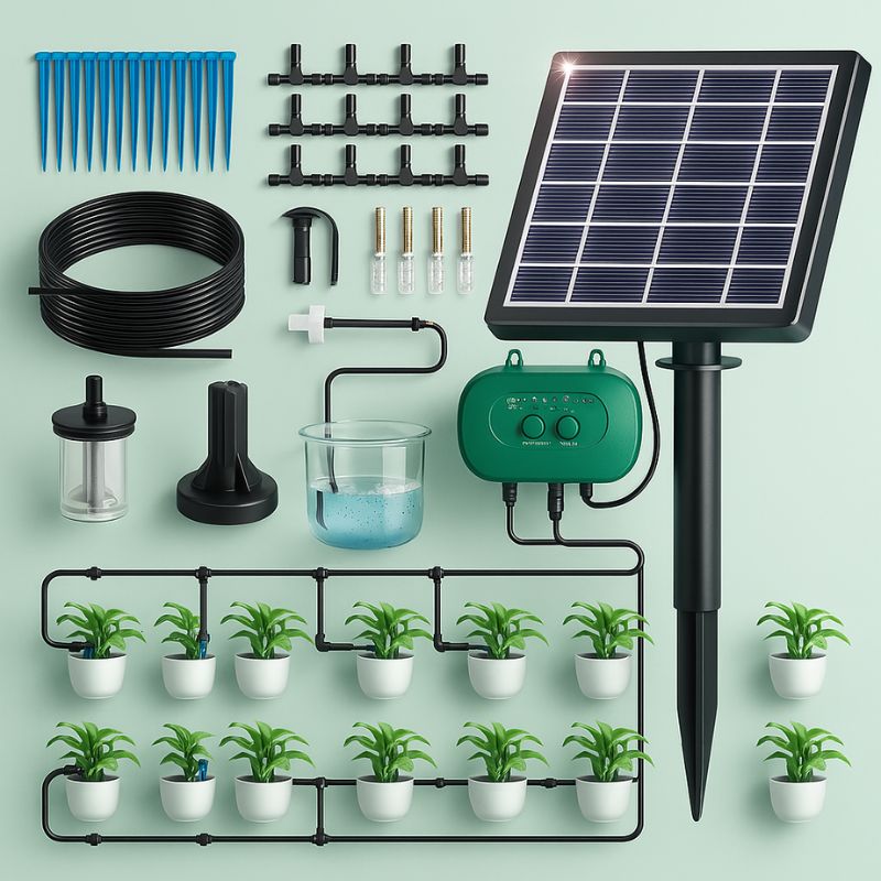 Solar Drip System Solar Drip Irrigation Kit for Eco-friendly Automatic Watering ...