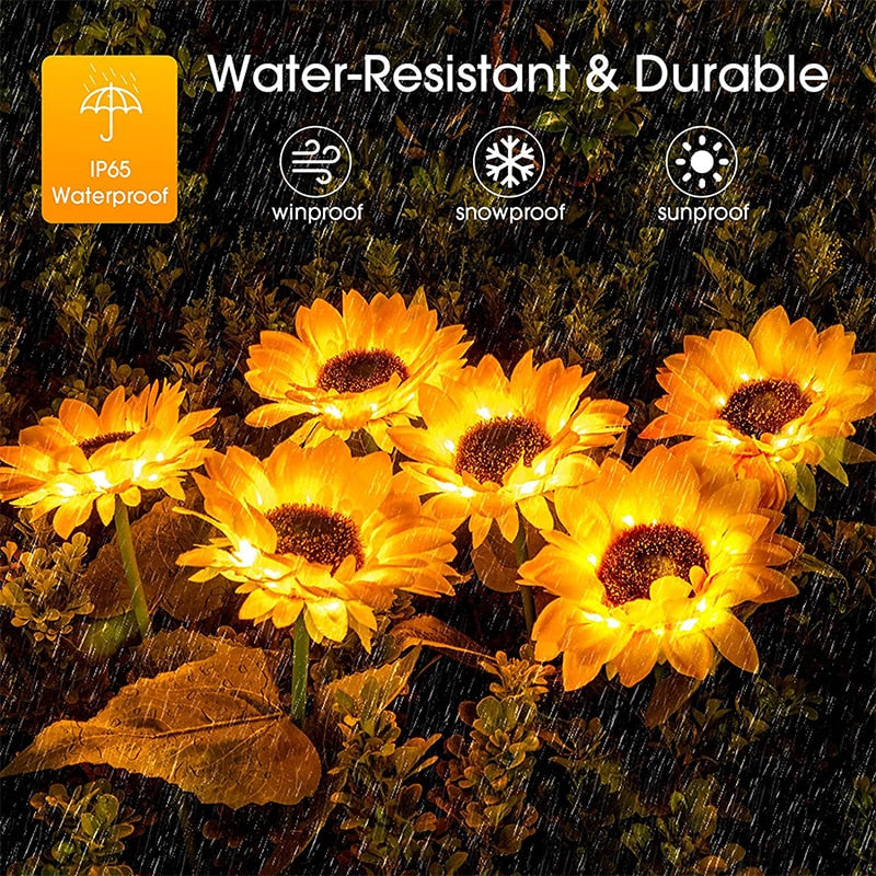 SolarSunflower® | Beautiful Solar-Powered Sunflower Lights