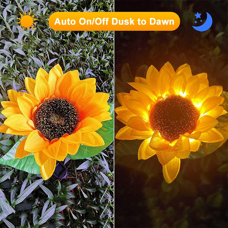 SolarSunflower® | Beautiful Solar-Powered Sunflower Lights