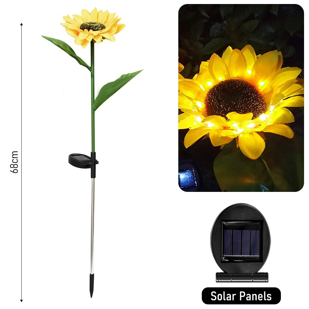 Solar Sunflowe SolarSunflower® | Solar-Powered Sunflower Lights – NextGenGardening