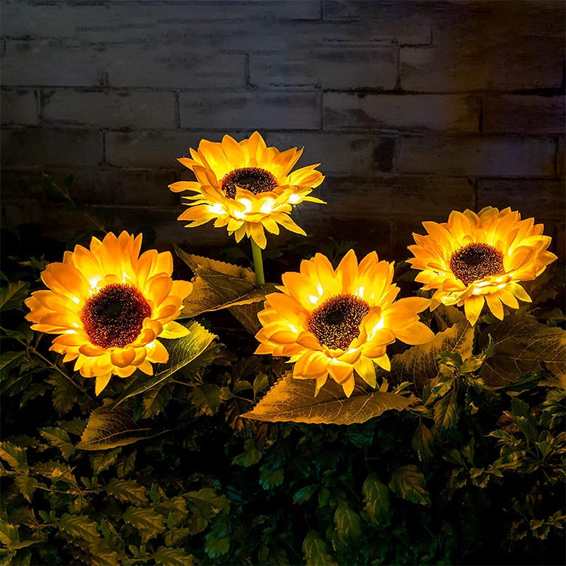 SolarSunflower® | Beautiful Solar-Powered Sunflower Lights