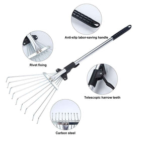 Retractable & Lightweight Mini Garden Rake – NextGenGardening™
