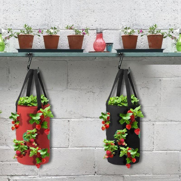 hanging strawberry planter bag Strawberry Vertical Grow Bags (3 Pack) – NextGenGardening